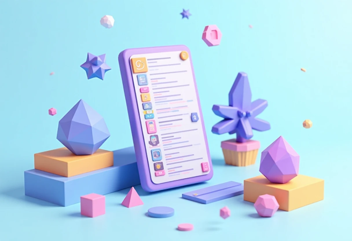 Abstract mobile game elements