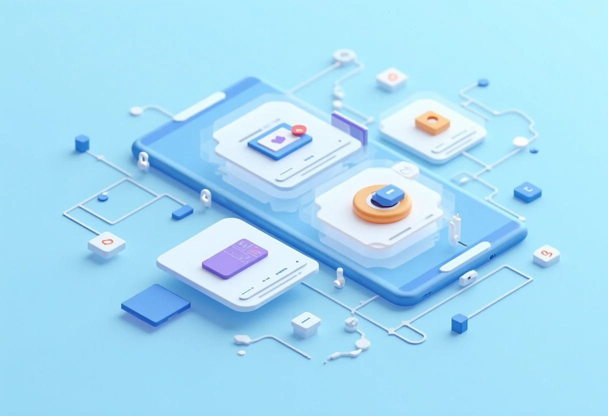 Abstrakte Darstellung von Social-Apps