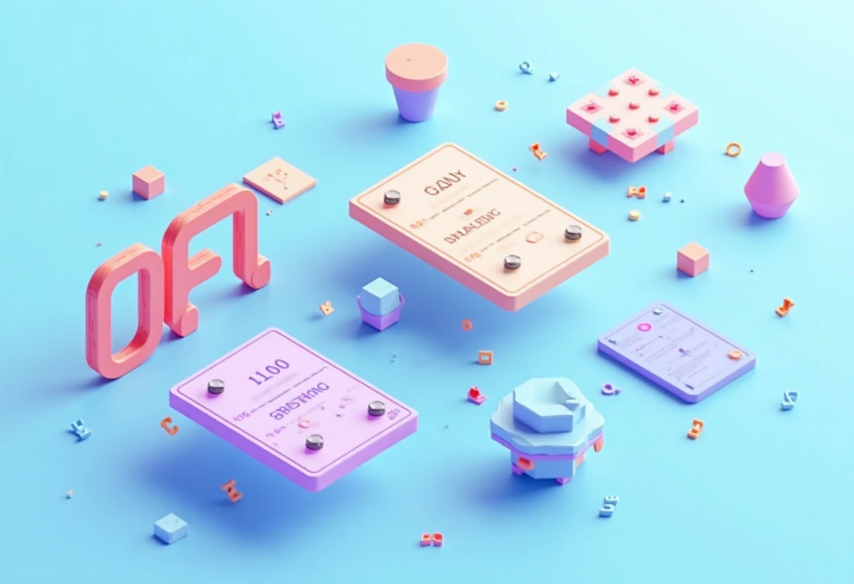 Colorful abstract gaming tiles