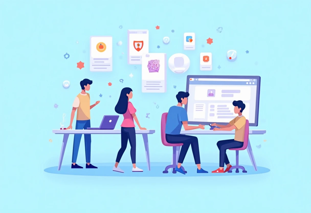 Illustration de connexions sociales globales