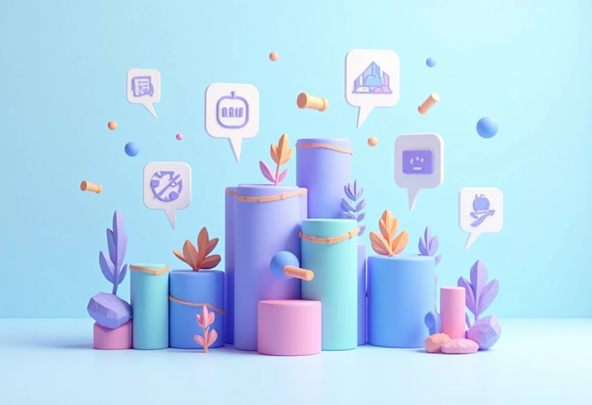 Illustration abstraite d'apps sociales