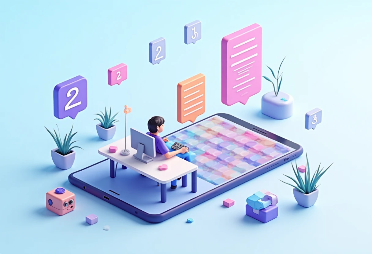 Illustration de jeux mobiles
