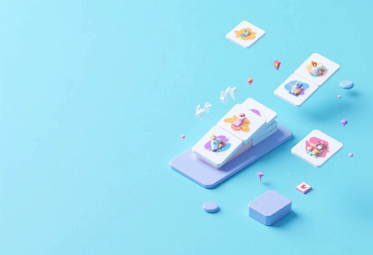 Illustration abstraite de jeux mobiles