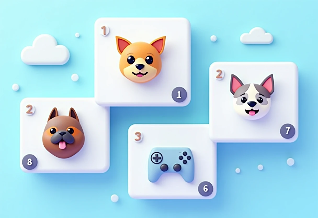 Animal-themed mobile games illustration