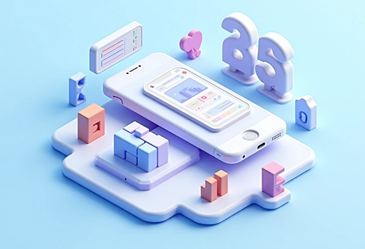 Illustration af sociale apps