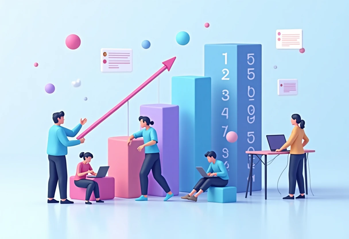 Social connections illustration