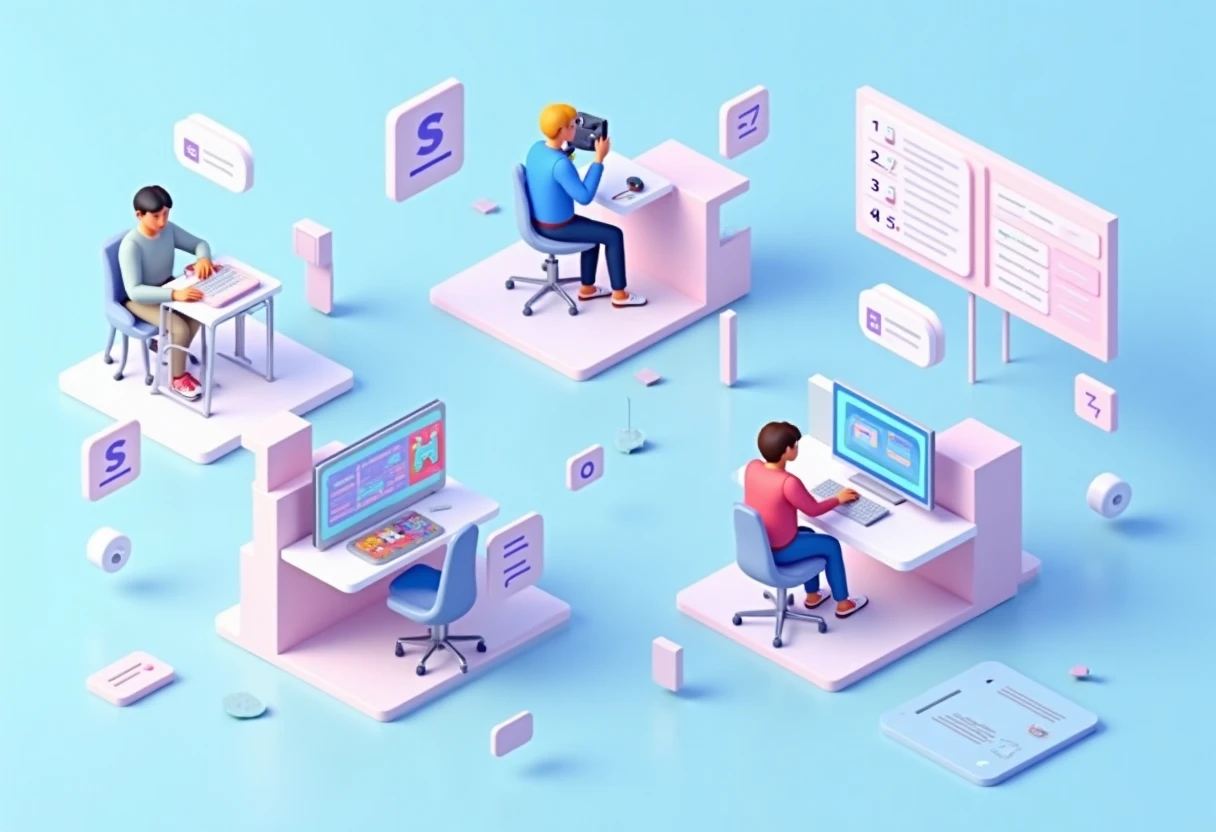 Trending mobile games illustration