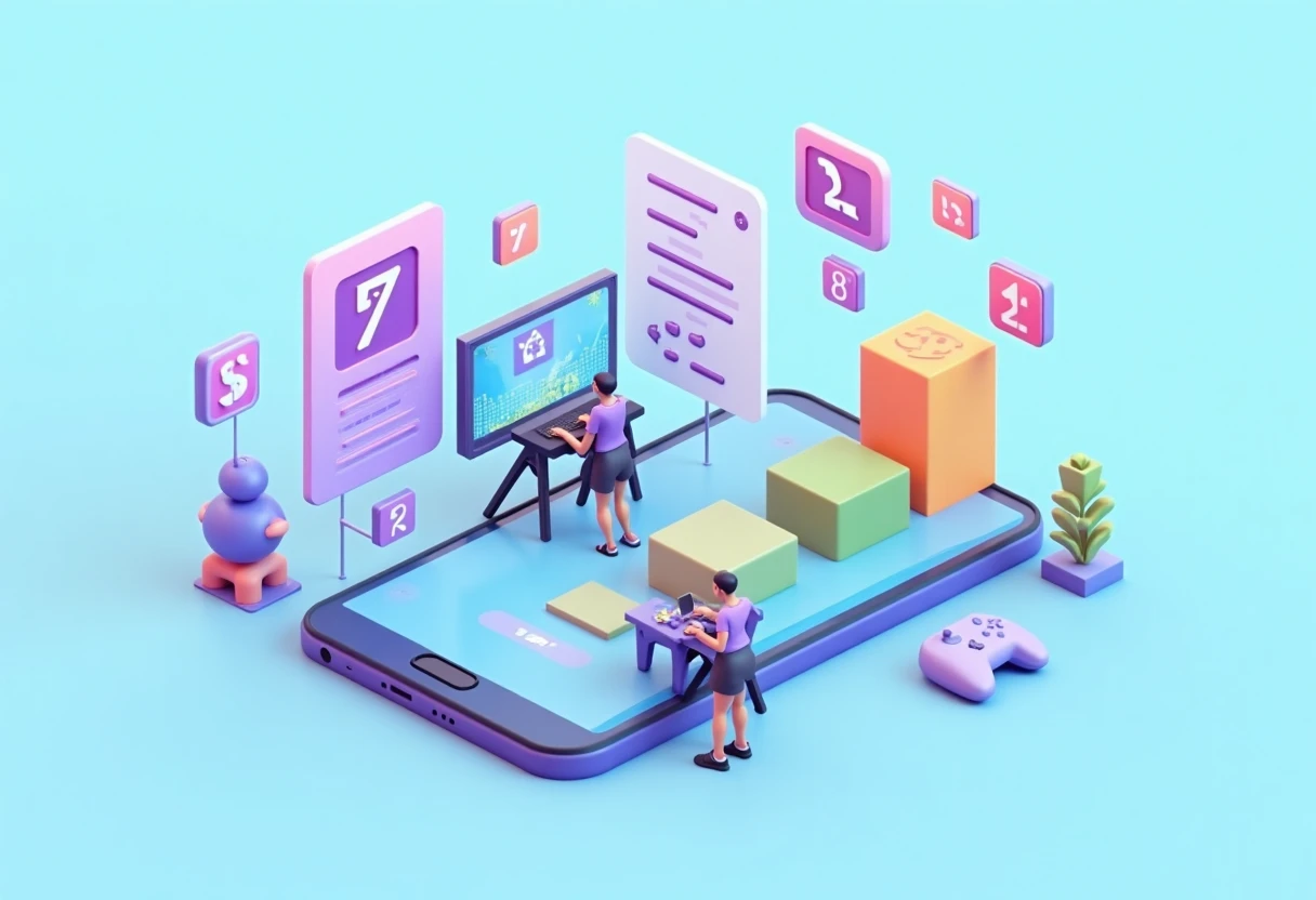 Colorful gaming elements