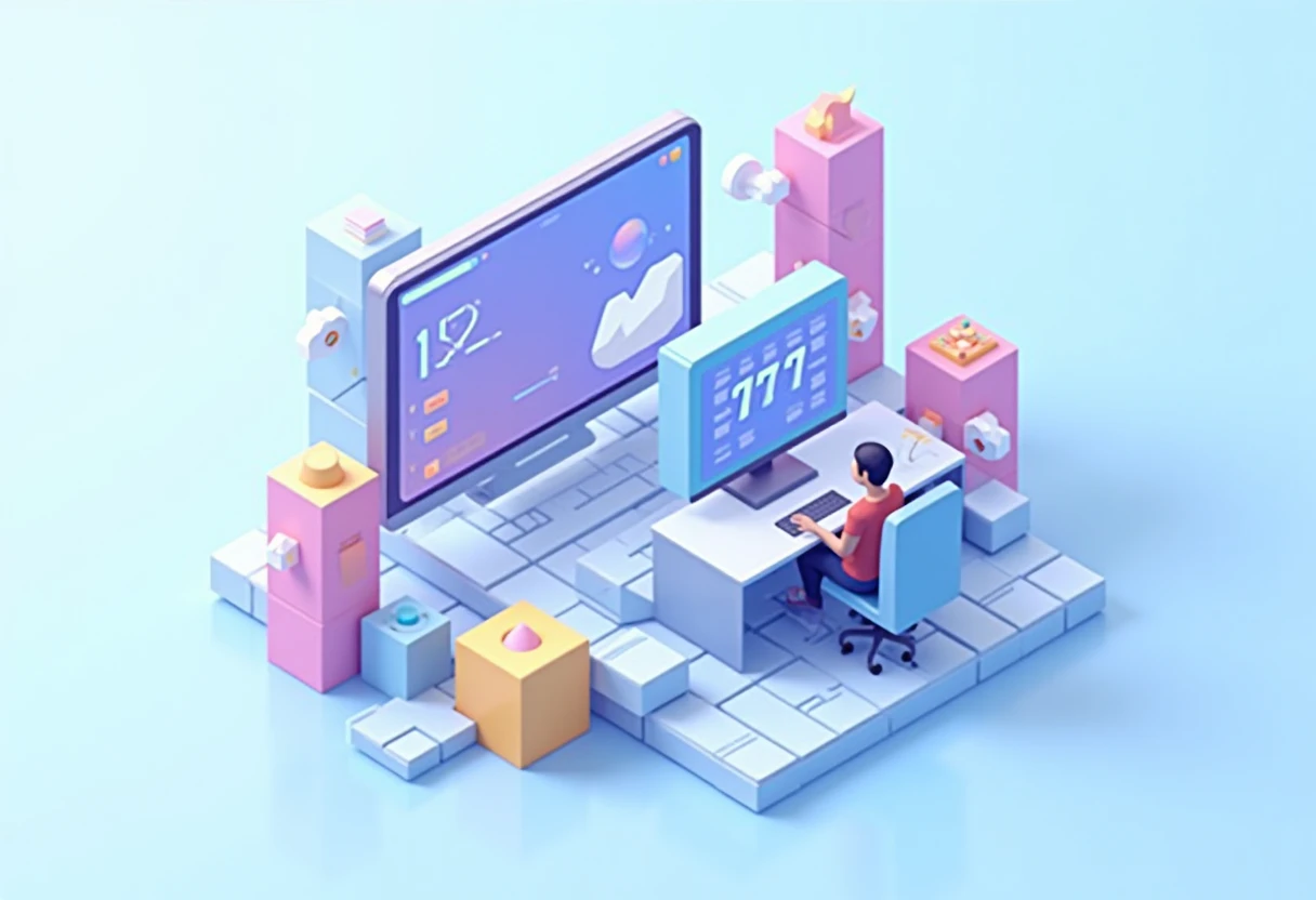 Immersive game world illustration
