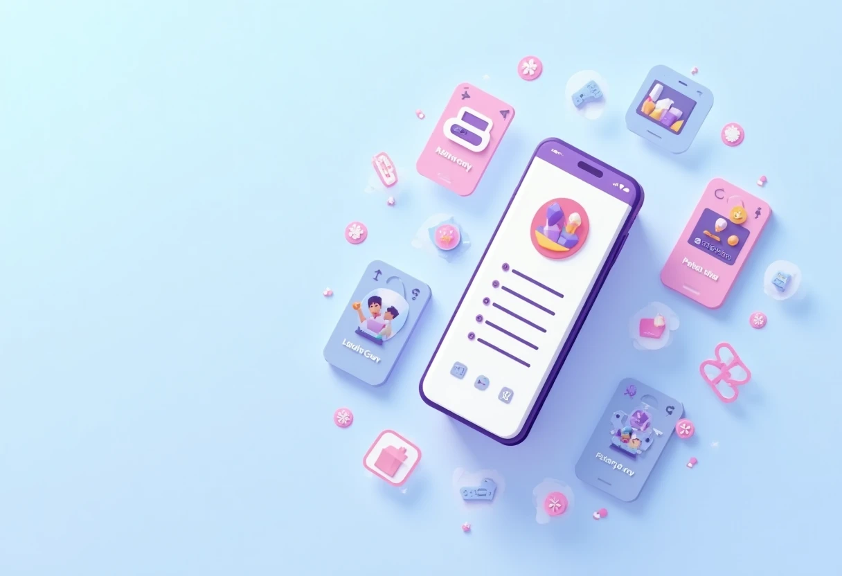 Mobile gaming app icons