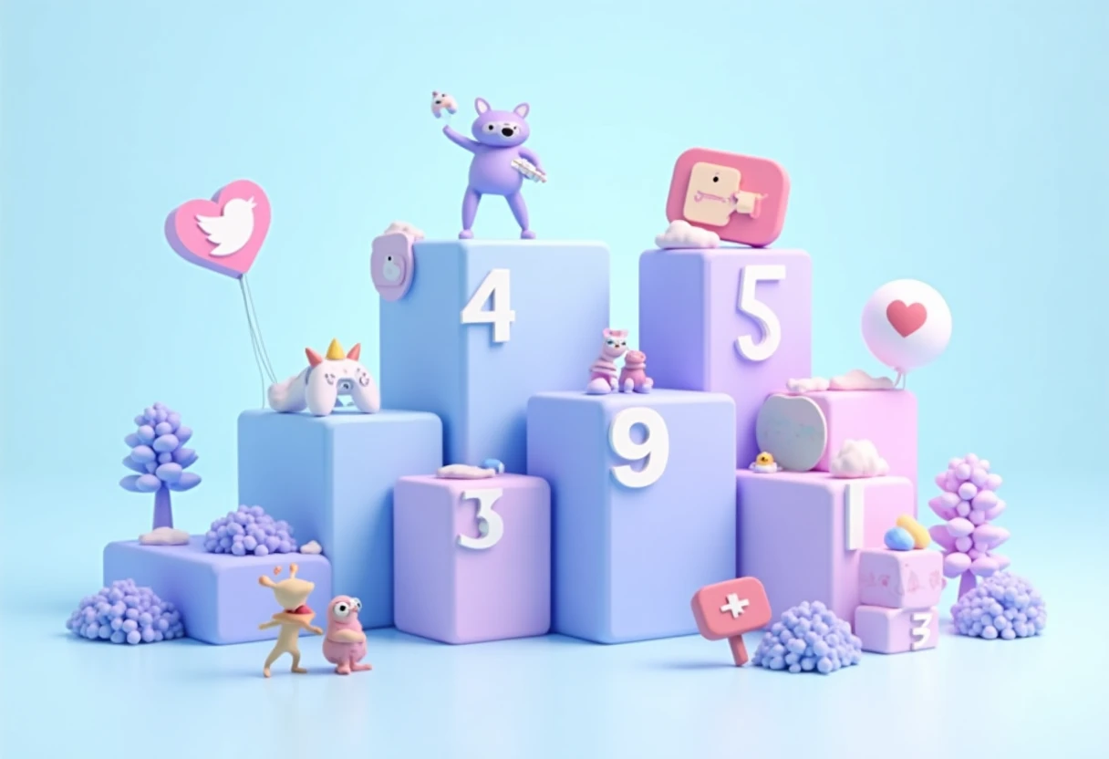 Colorful social media icons