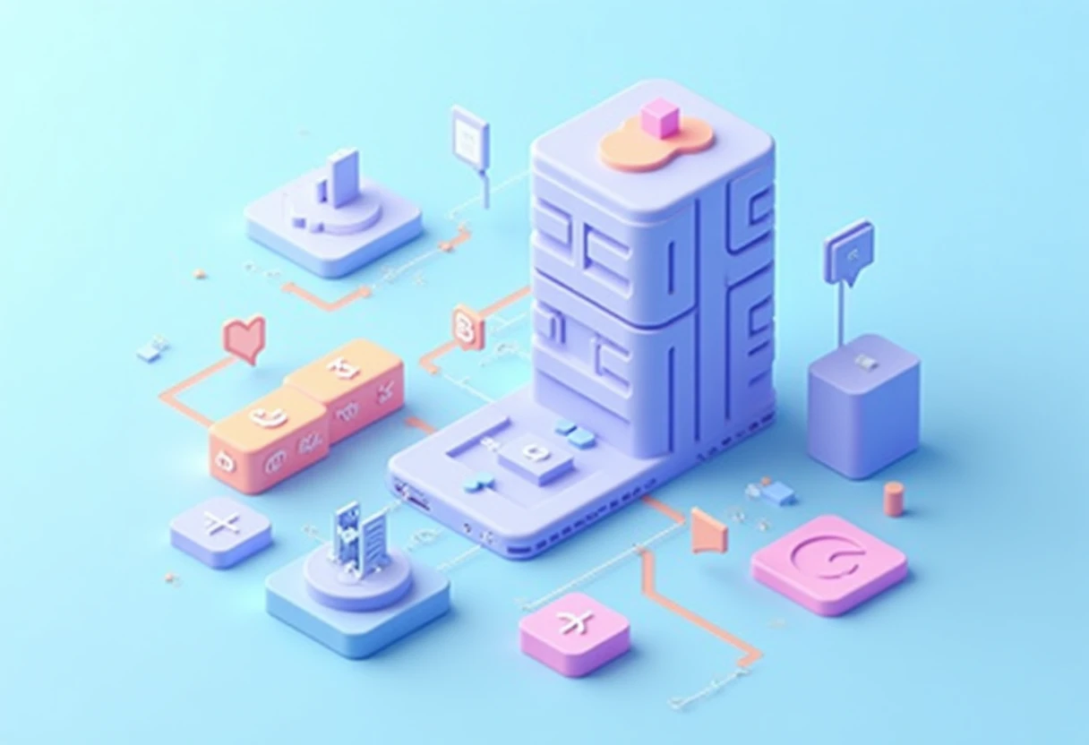 Abstract social media illustration