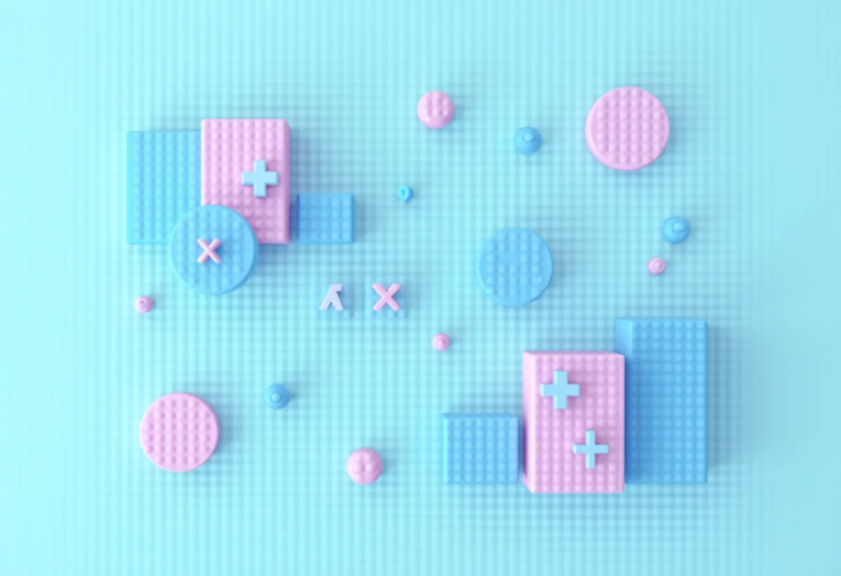 Vibrant gaming elements illustration