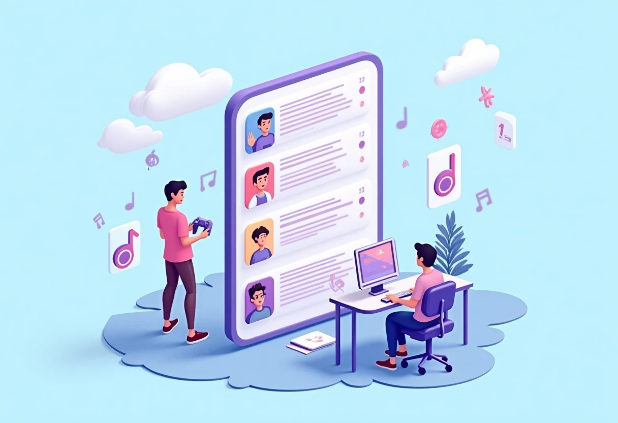 Music sharing app concept